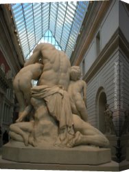 Carpeaux Canvas Paintings - Ugolino and his Sons [detail #3] by Jean-Baptiste Carpeaux